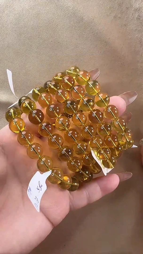 琥珀颈饰未镶嵌项链