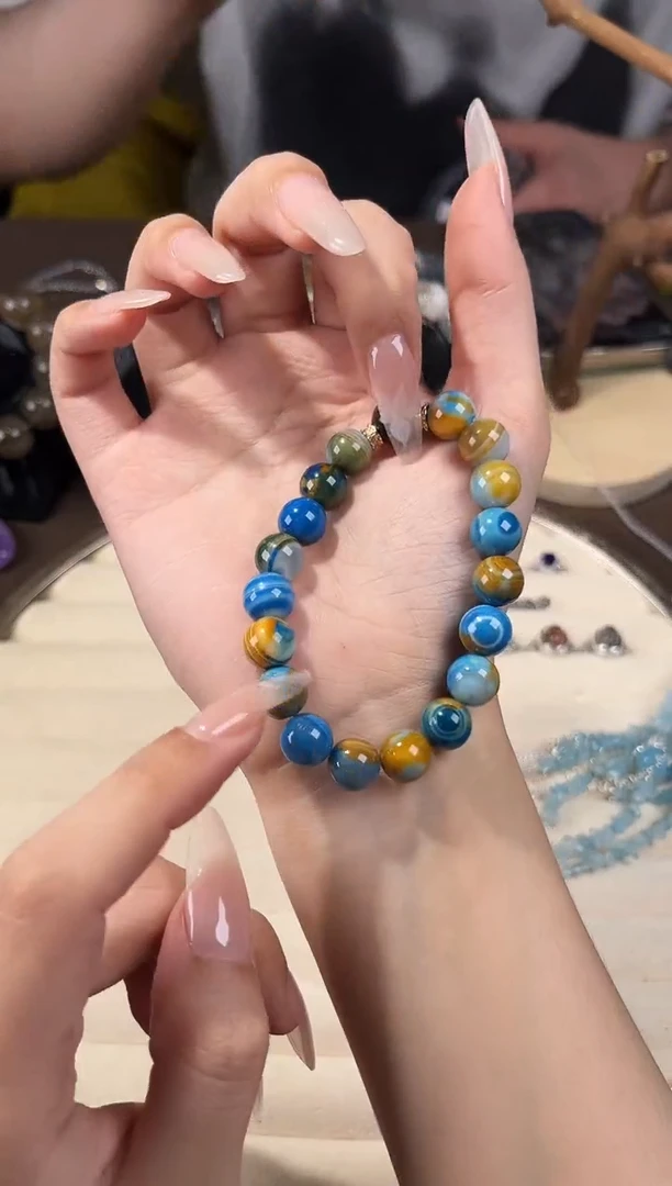 玛瑙/玉髓手链未镶嵌地球玛瑙