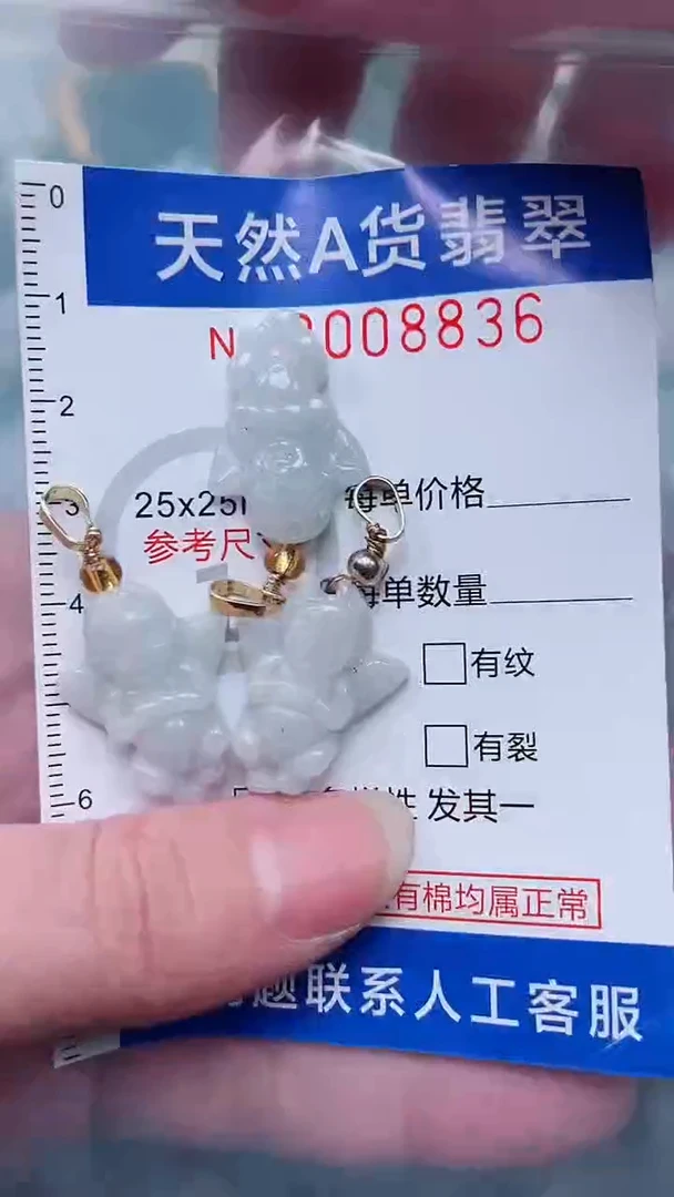 翡翠未镶嵌吊坠(赠链)1