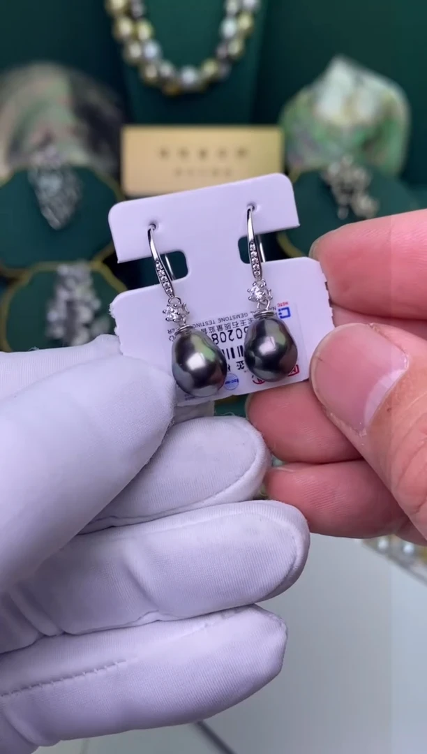 【闪购商品】海水珍珠耳饰银S925镶嵌1