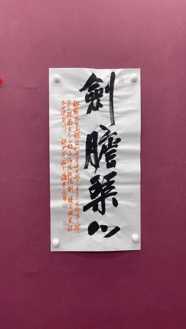 【闪购商品】书法剑胆琴心书法作品