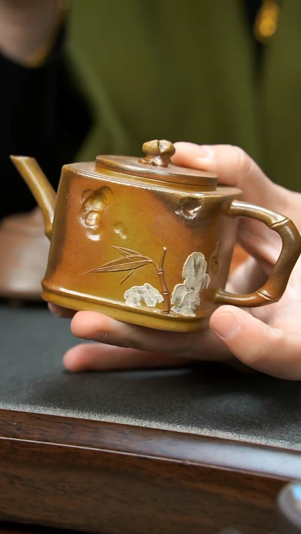 【闪购商品】紫砂茶壶柴烧四方壶微瑕