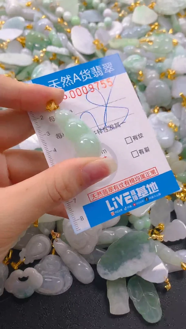 颈饰未镶嵌翡翠净货挂件-9755