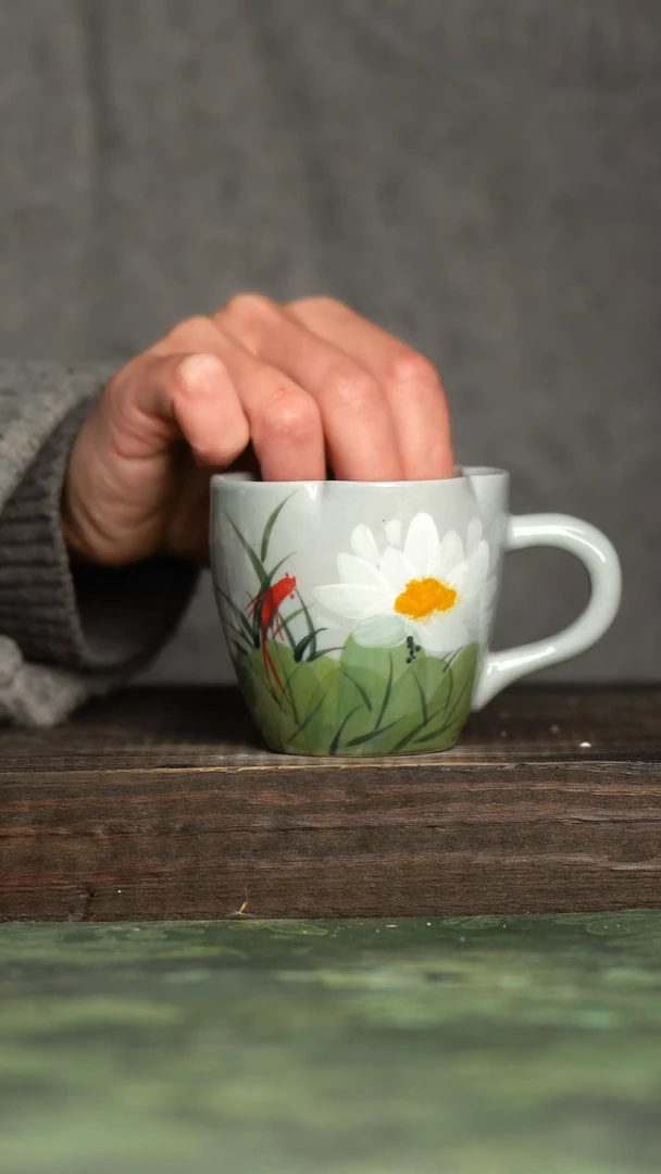 【闪购商品】杯青诗手工手绘瓷器