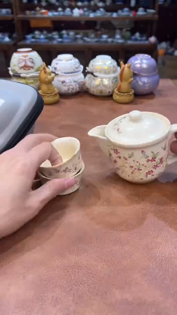 真的很便宜会开片的旅行茶具