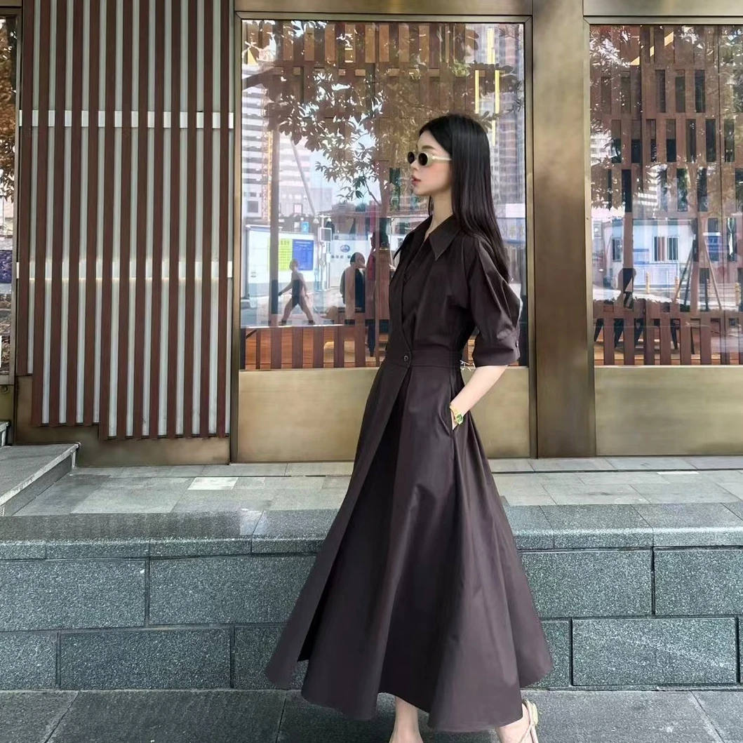 Pada.嘻&RMS【奢香夫人】高端通勤显示收腰连衣裙 2443 Hi Fortune