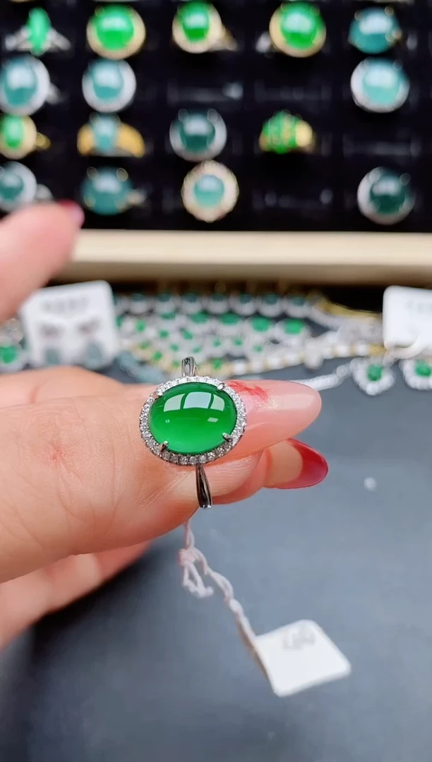 【闪购商品】翡翠戒指银S925镶嵌321321
