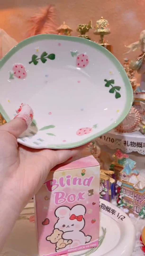 陶瓷绣球花圆盘