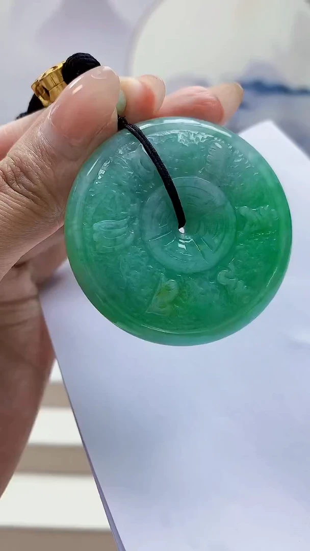 未镶嵌定制翡翠4829MM-毛货挂件98