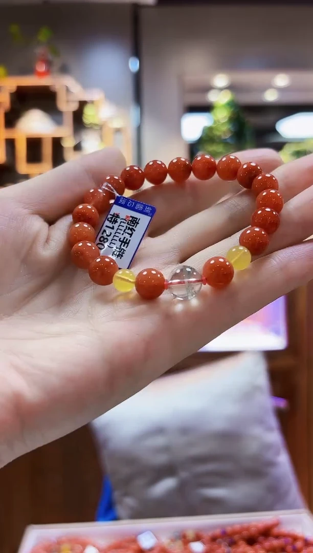 南红玛瑙未镶嵌颈饰手链9