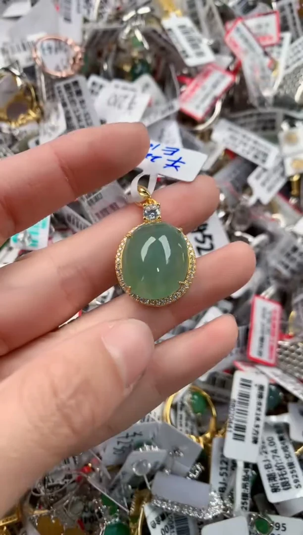 银S925镶嵌戒指翡翠888   2