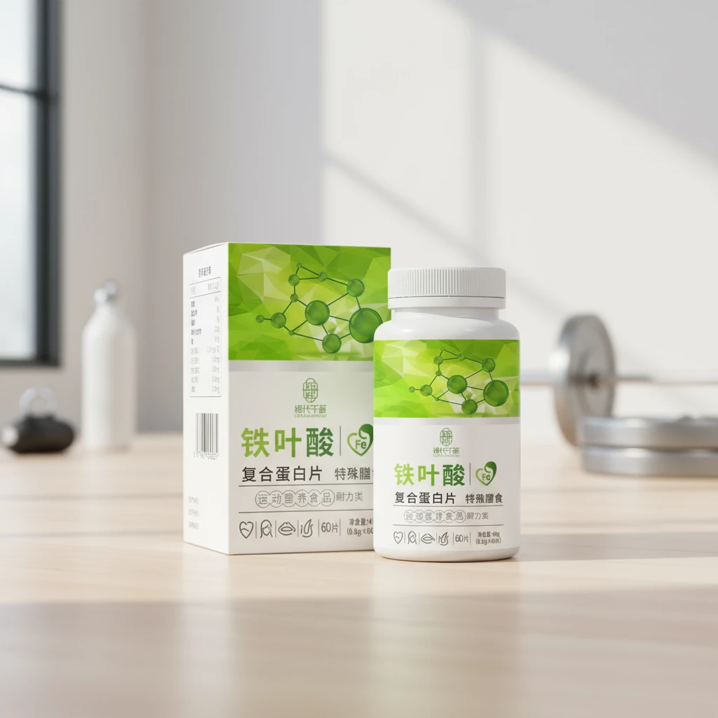 铁叶酸复合蛋白压片糖果 60粒/盒 HE