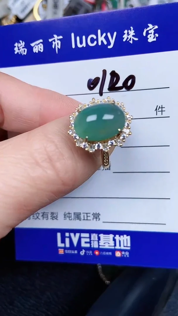 颈饰银S925镶嵌翡翠0120