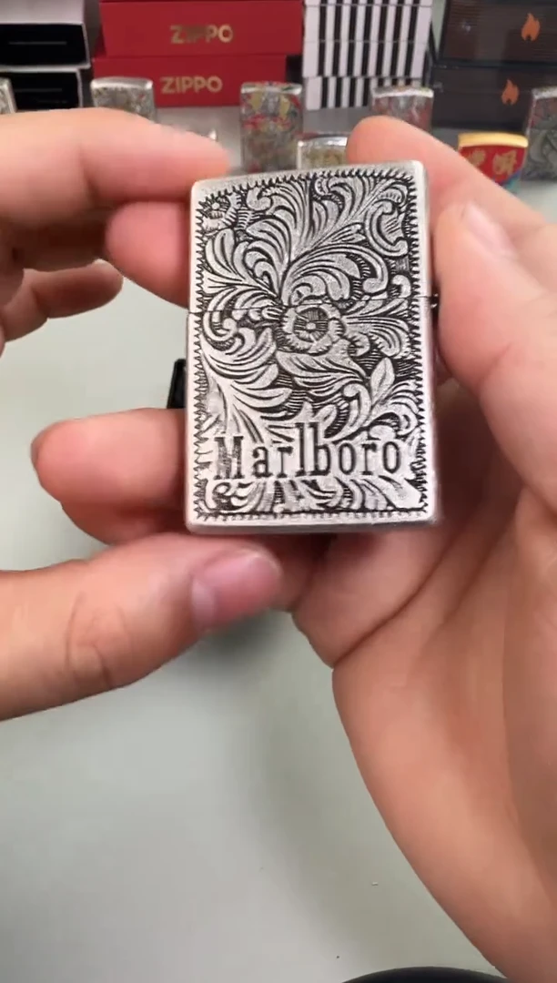 铜万宝路繁花-1937双面蚀刻-古银