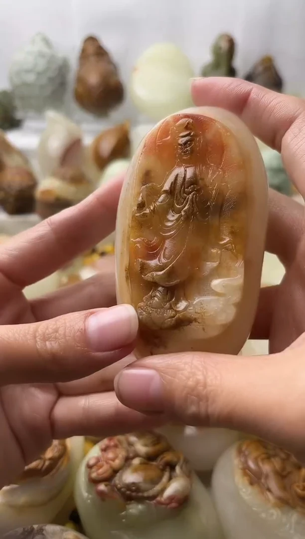 石材古青石棉纹正常不退换观音