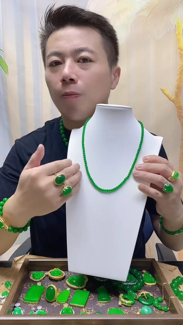 项链银S925镶嵌翡翠翡翠项链