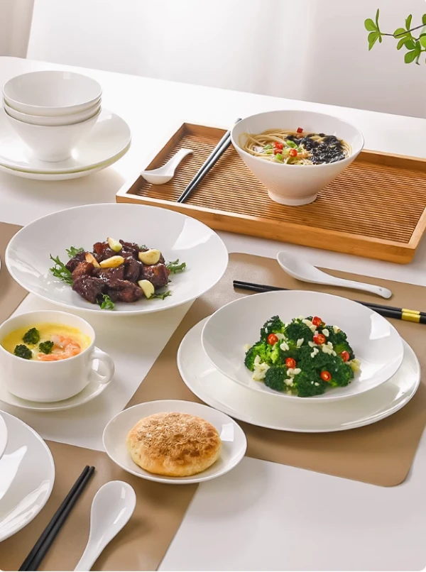 骨瓷家用月光系列高档轻奢菜盘饭盘乔迁新居