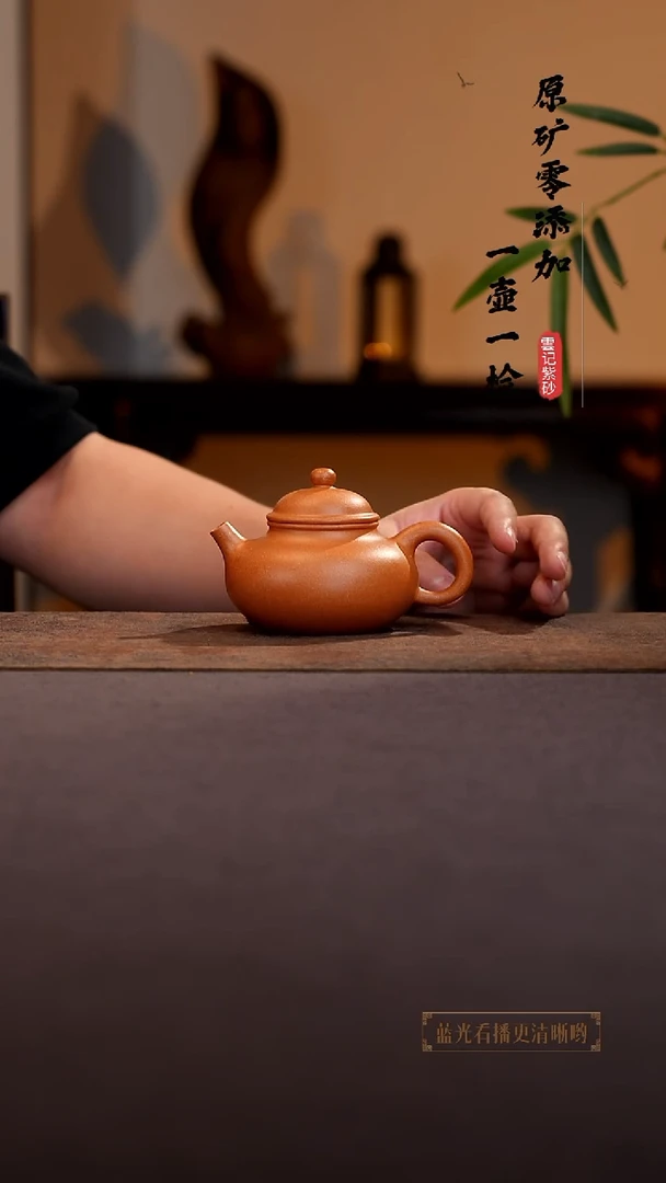 茶壶紫砂原矿零添加老宕口黄金段容天