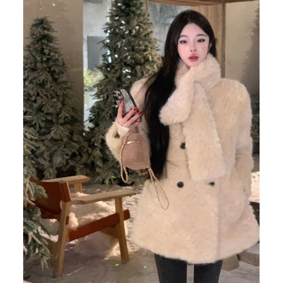 阿九一只  冬季皮毛一体毛毛外套#LJ0044SY