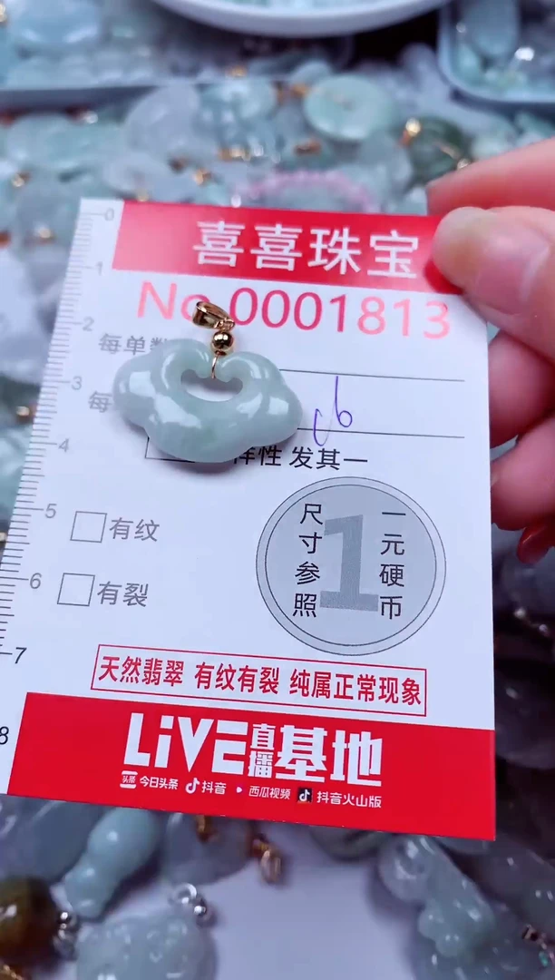 吊坠(不含链)未镶嵌翡翠1813