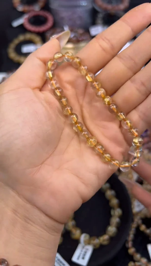 未镶嵌手串水晶金发晶6.7mm