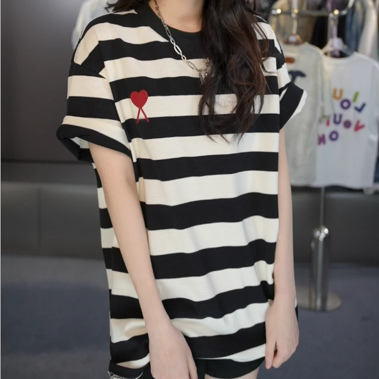 【绘尚D7黛仪6142】夏季短袖T恤休闲百搭男女同款圆领S256142