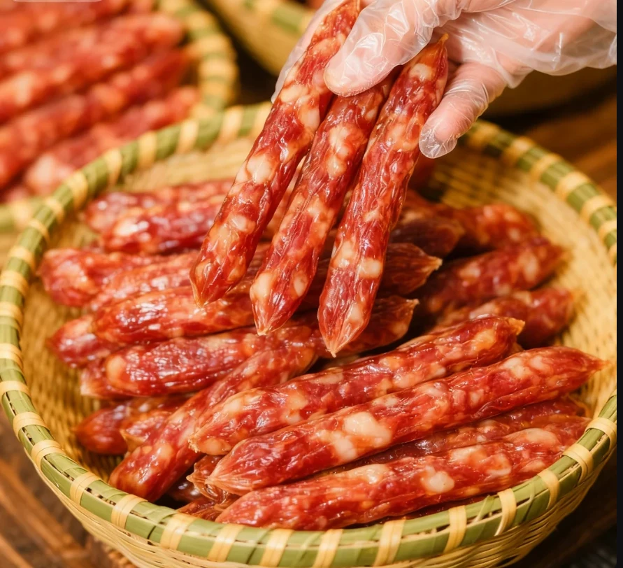 正宗广式腊肠肉质紧实咸甜风味农家腊肠散装中山黄圃特产香肠