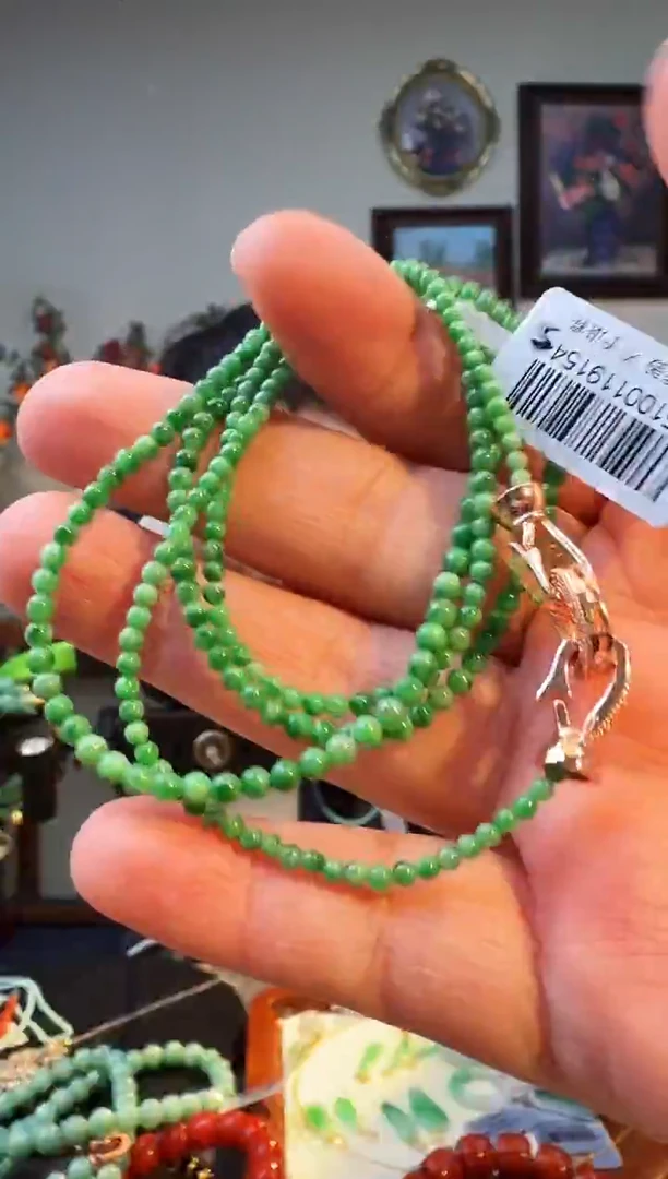 颈饰未镶嵌翡翠珠链