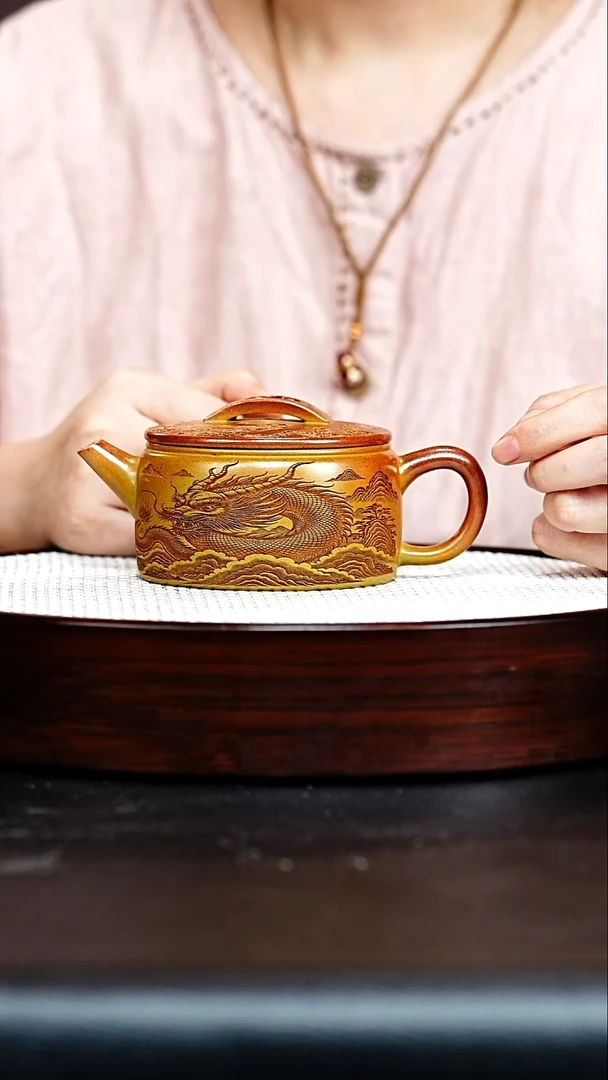茶壶紫砂汉瓦 赤焰烧