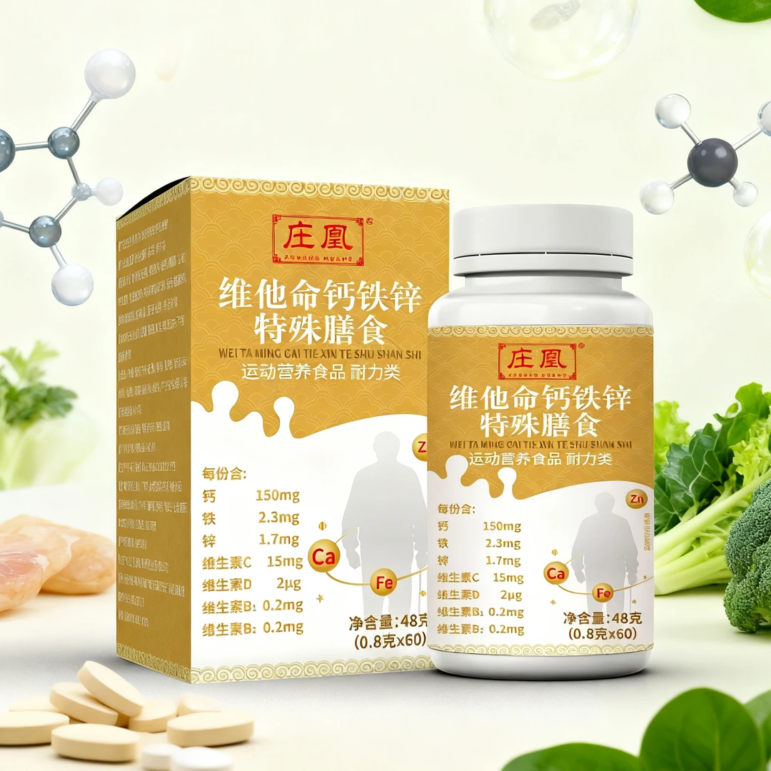 维他命钙铁锌 60粒/瓶 HE