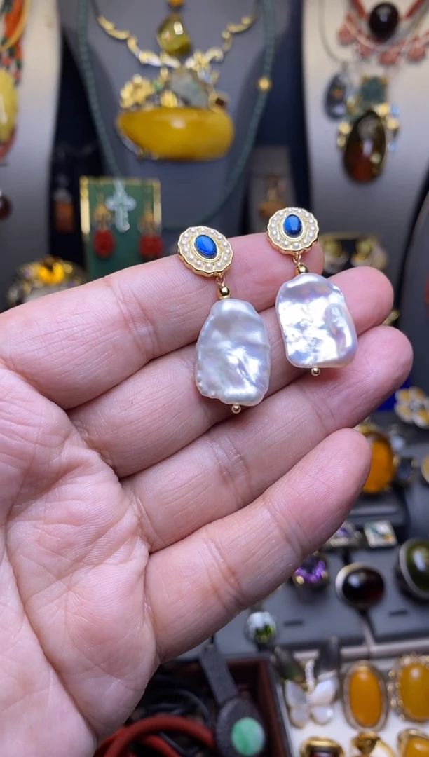 【闪购商品】淡水珍珠耳饰未镶嵌天然珍珠耳饰