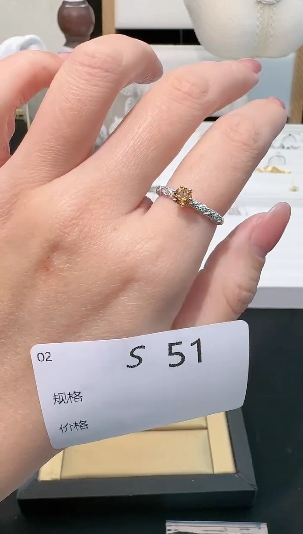 【闪购商品】水晶戒指银S925镶嵌多样性发一S51