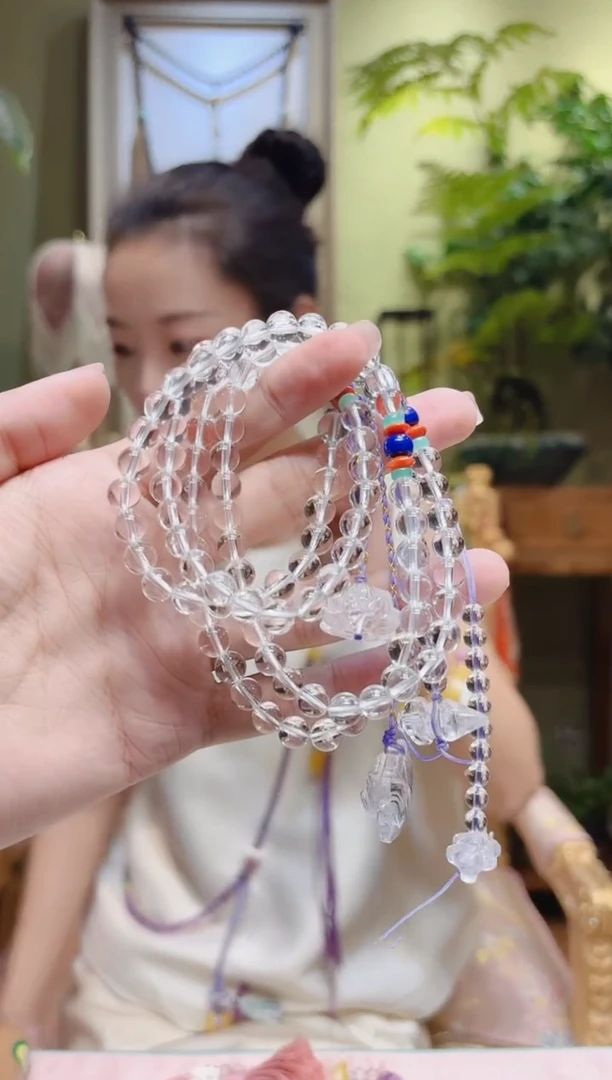 【闪购商品】水晶手串未镶嵌白水晶降魔杵铃白水晶项链