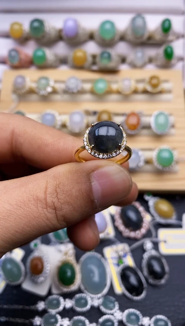 【闪购商品】翡翠戒指银S925镶嵌/0010