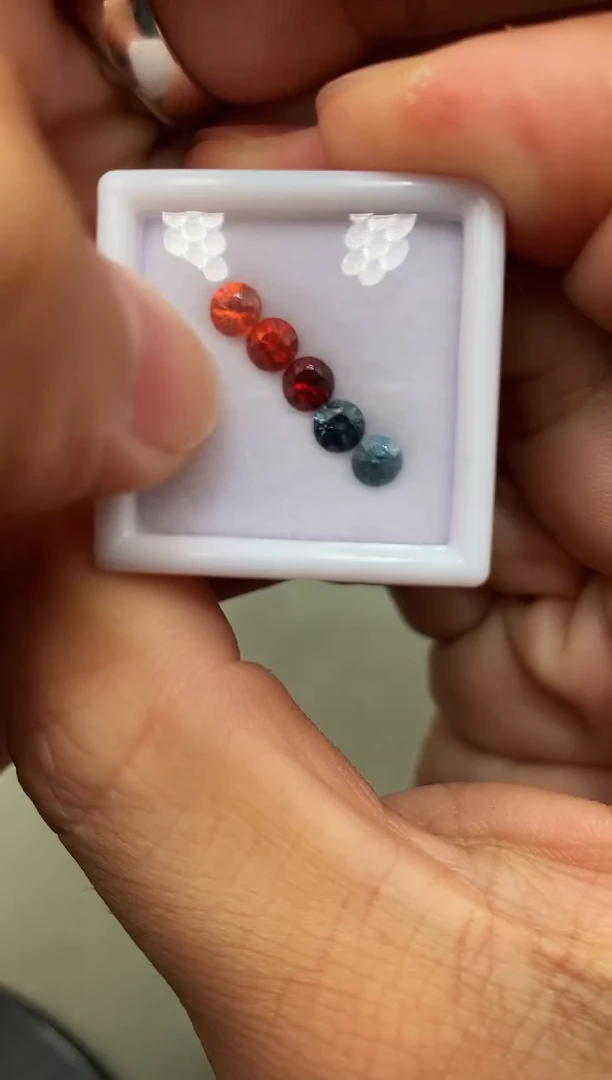 【闪购商品】定制尖晶石裸石未镶嵌圆切 尖晶石一盒5/P 1.35ct