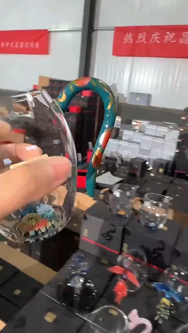 【闪购商品】晶焱大漆五桃公道杯海葵