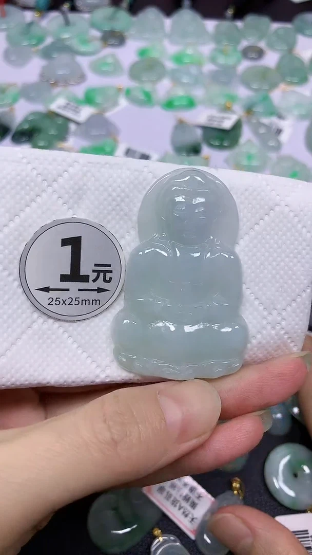 颈饰未镶嵌翡翠天然翡翠A货