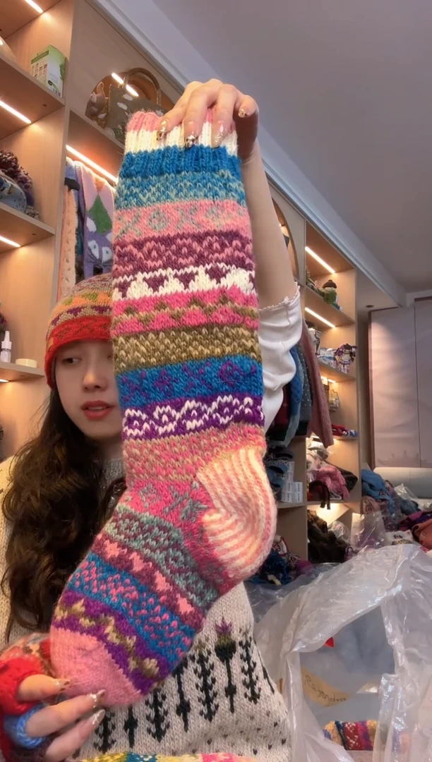 羊毛只***懒百羊毛地板袜415