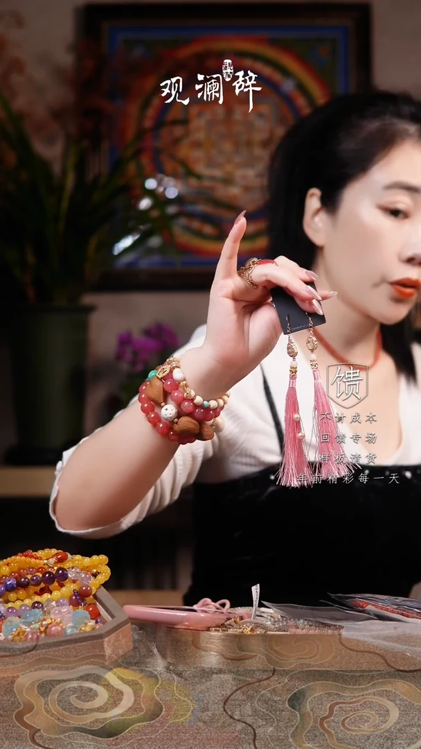 【闪购商品】水晶流苏耳环银S925镶嵌（耳针银）