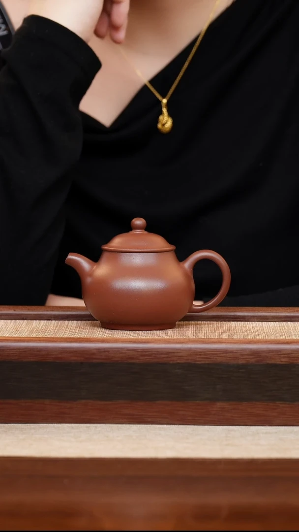 紫泥潘壶130cc宜兴手工紫砂壶