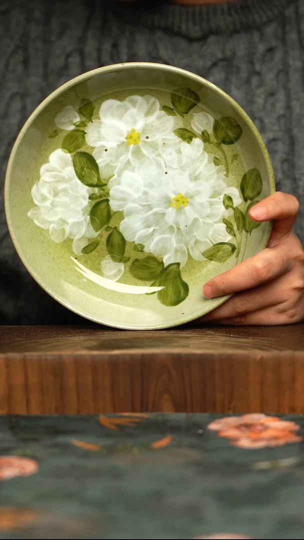 杯釉下彩手工手绘同款陶器