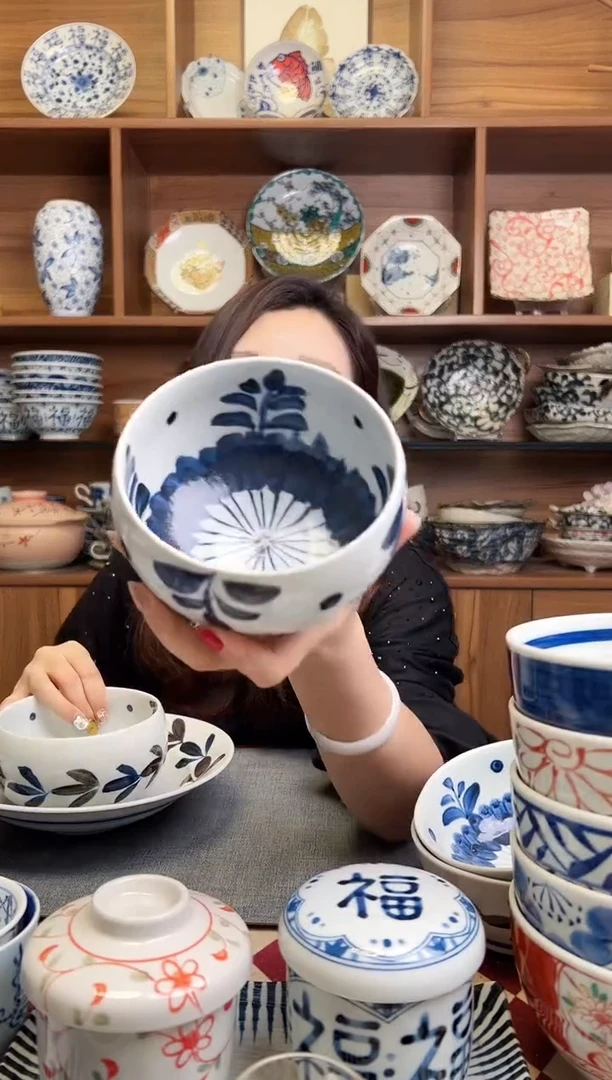 瓷片花あい钵碗13cm