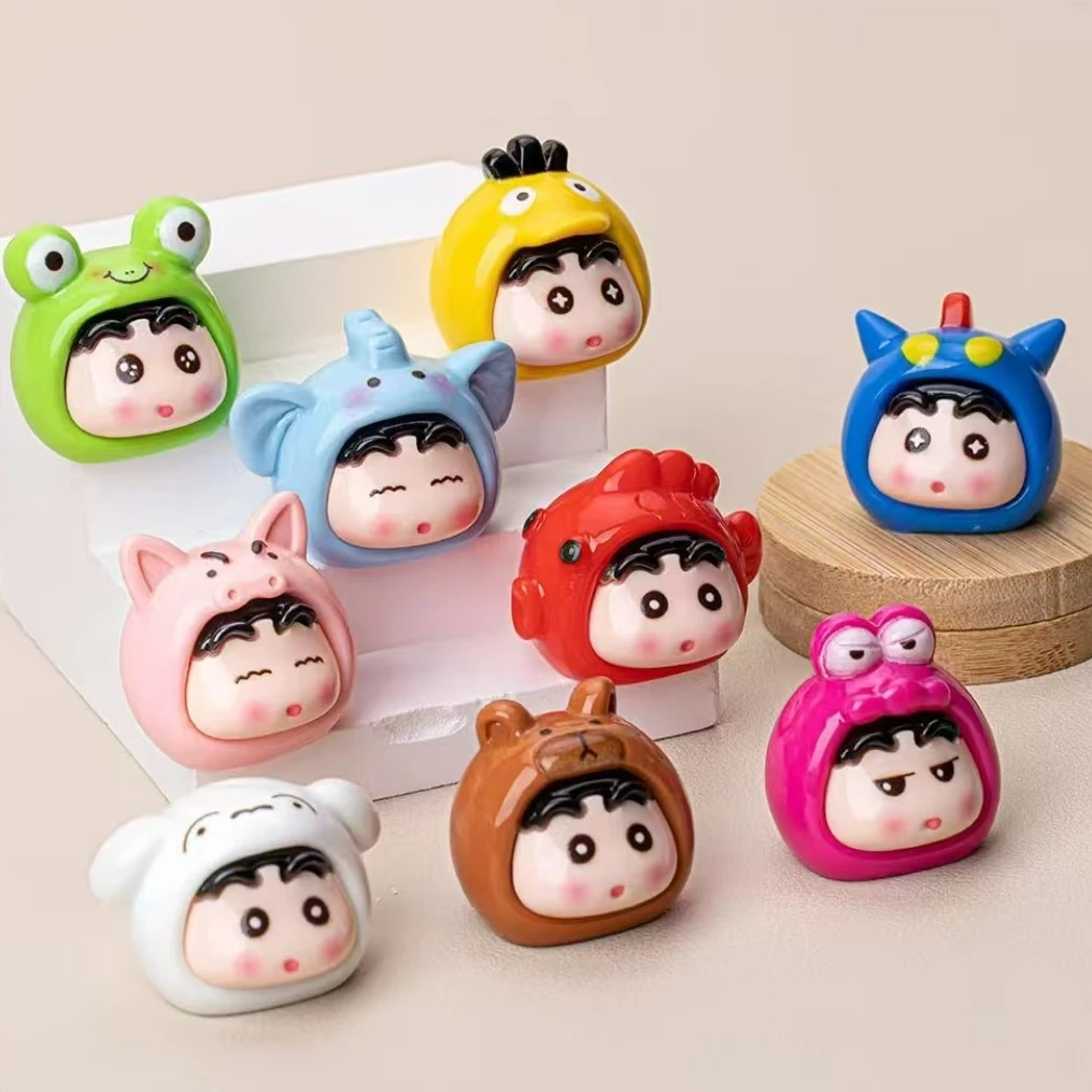 【直播拆】实色动物小新DIY摆件创意树脂潮玩摆件