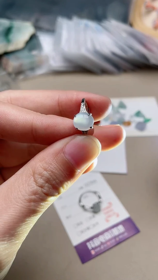 【闪购商品】翡翠戒指银S925镶嵌100000004