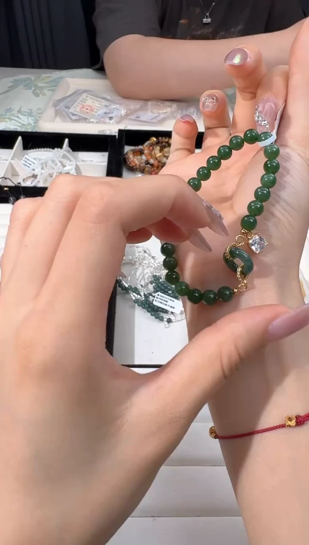 手链未镶嵌和田玉E059碧玉平安扣款