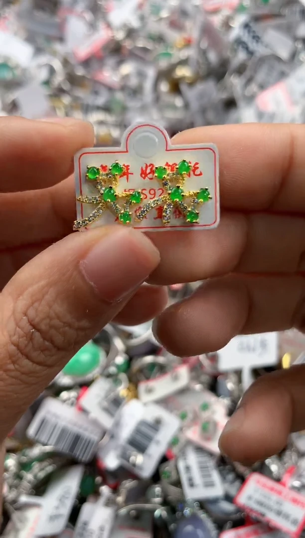银S925镶嵌戒指翡翠1111-----4