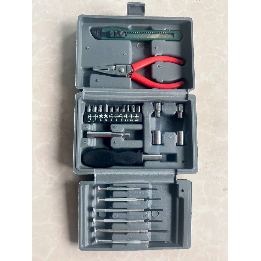 24件套钳子螺丝刀套筒美工刀
