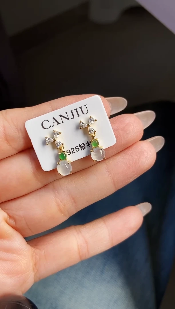 银S925镶嵌戒指翡翠12