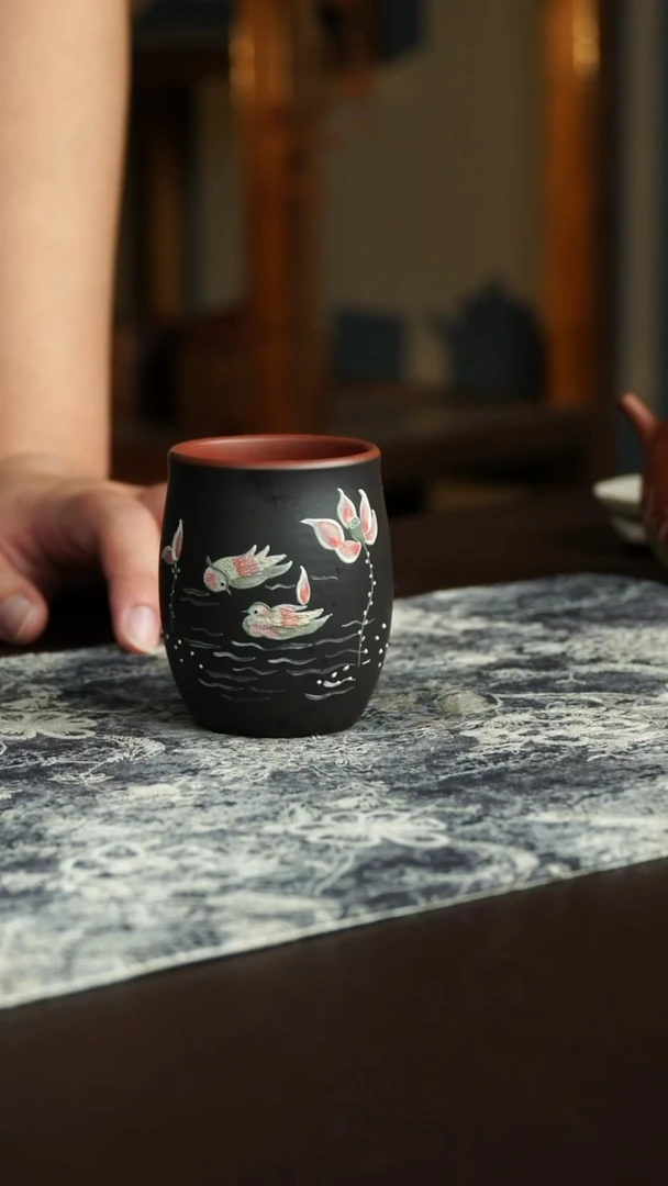 茶杯紫砂43号宜兴紫砂原矿作品