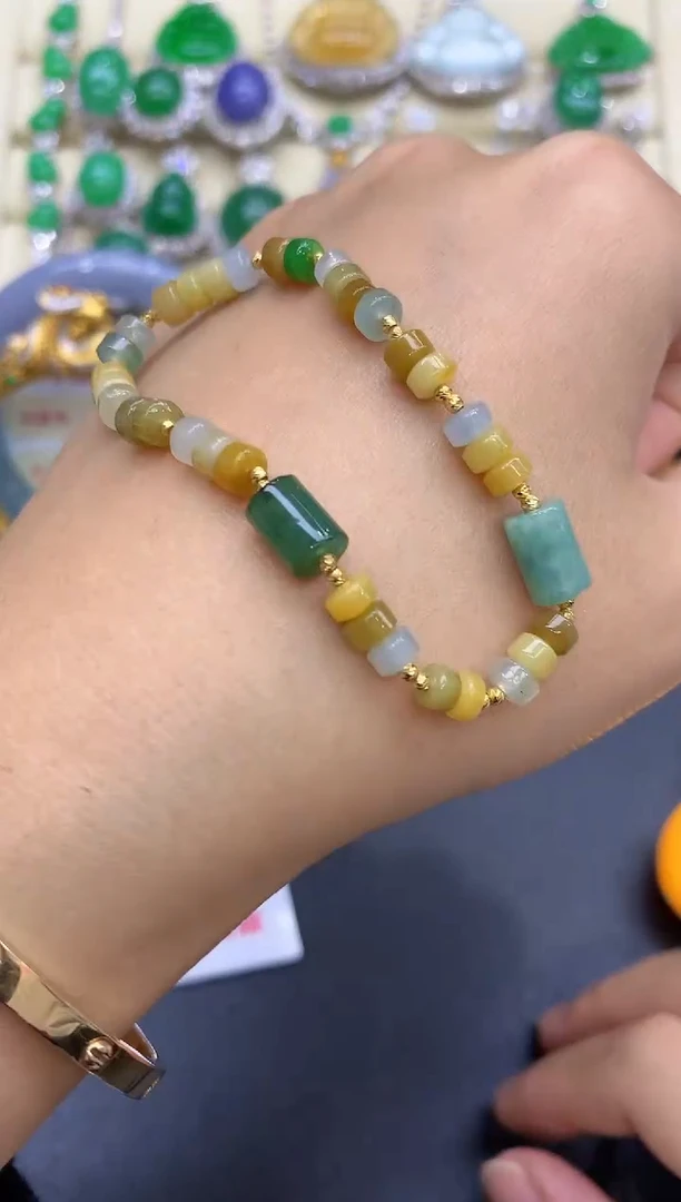 18K金镶嵌手链翡翠张174-中国好珍宝